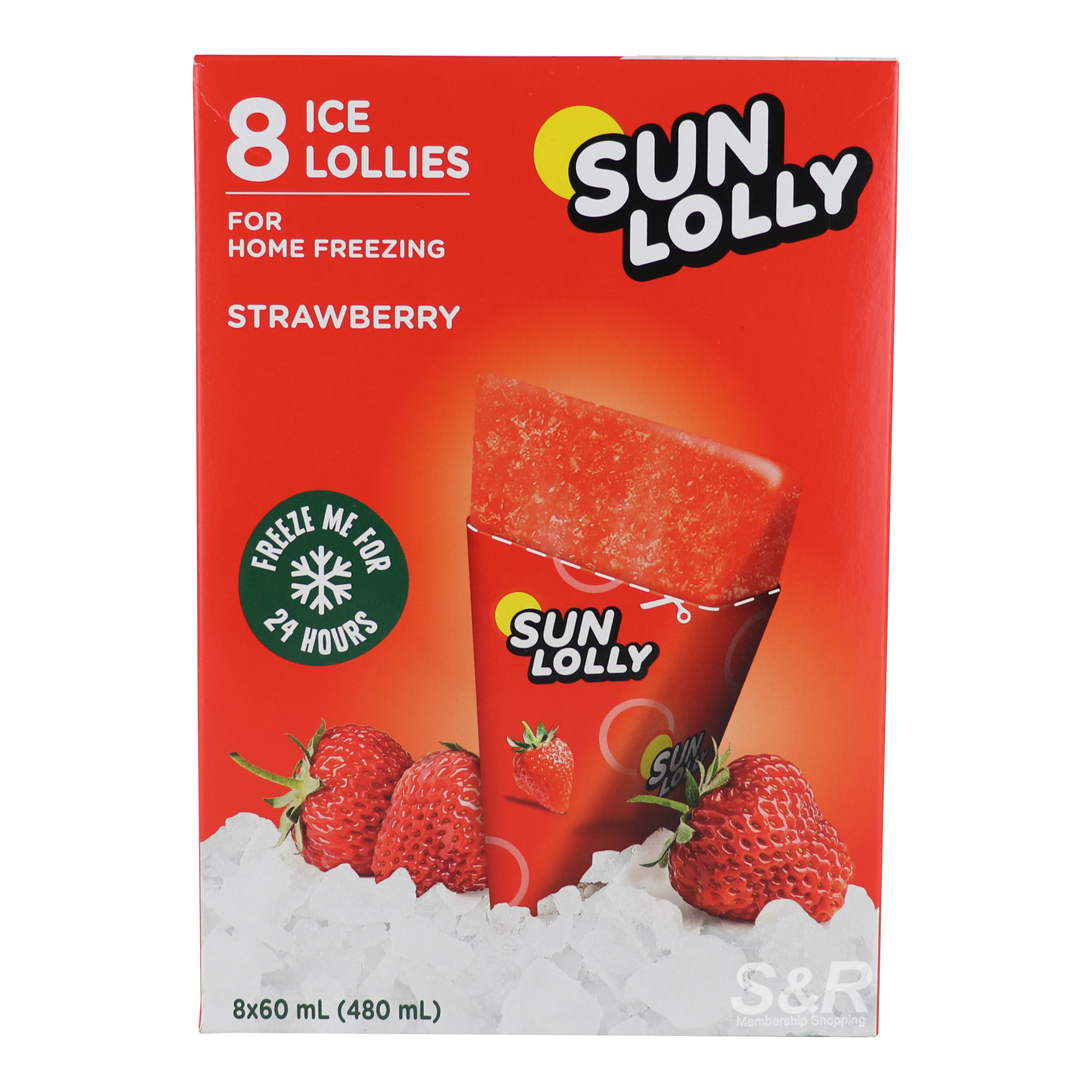 Sun Lolly Ice Pop Strawberry 8pcs